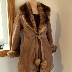One of a kind!! 🐑 Sheepskin vintage penny lane coat shearling leather wool